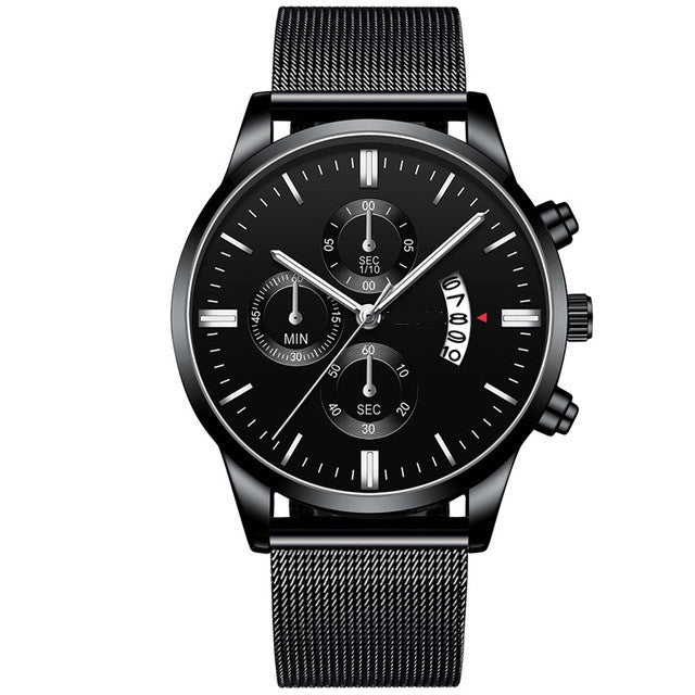 Fashion Luxury Luminous Mechanical Watch – Waterproof Steel Band Wristwatch