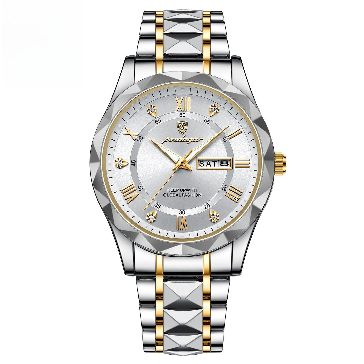 Men's Waterproof Double Calendar Luminous Quartz Watch – Multifunctional Wristwatch