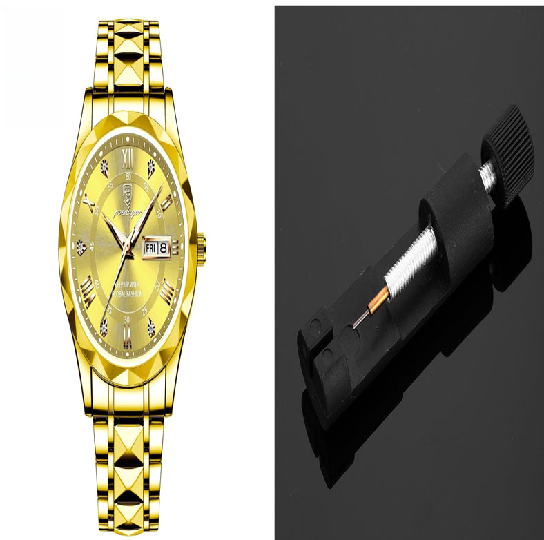 Men's Waterproof Double Calendar Luminous Quartz Watch – Multifunctional Wristwatch