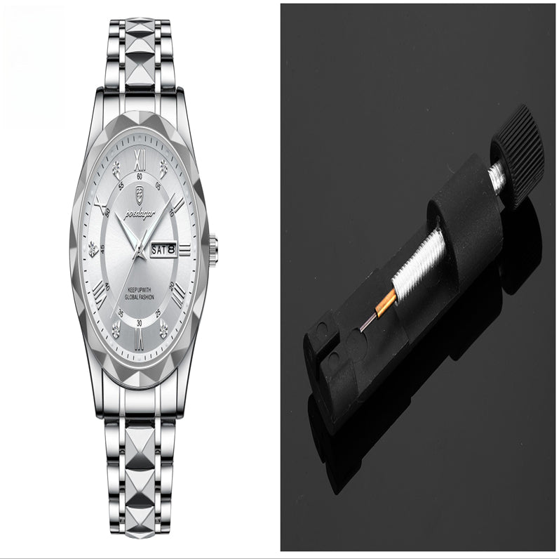 Men's Waterproof Double Calendar Luminous Quartz Watch – Multifunctional Wristwatch