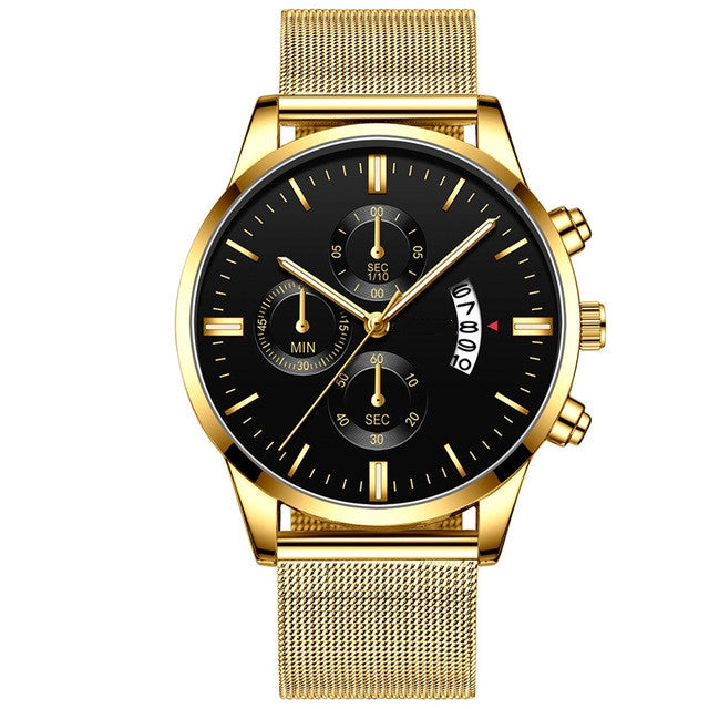 Fashion Luxury Luminous Mechanical Watch – Waterproof Steel Band Wristwatch