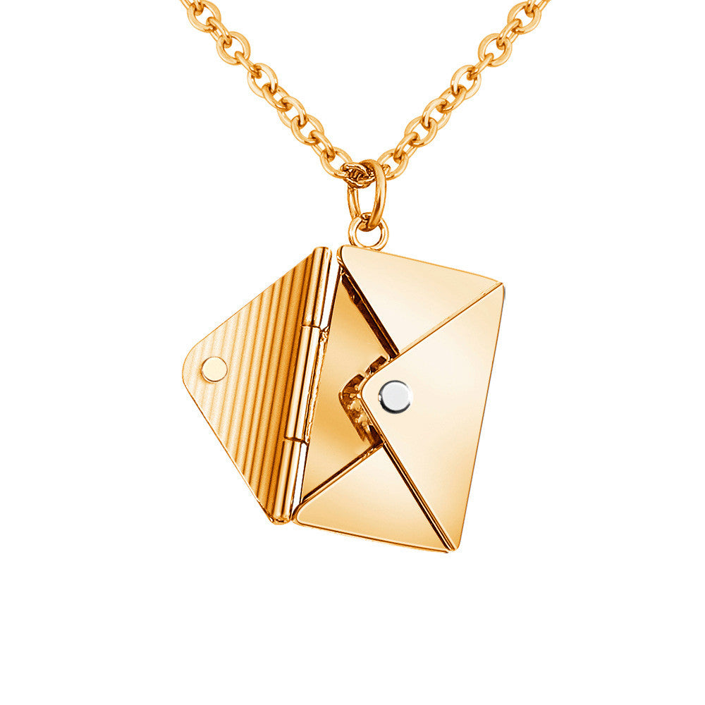 Envelope Letter Pendant Necklace – Romantic Love Gift for Women & Girlfriends