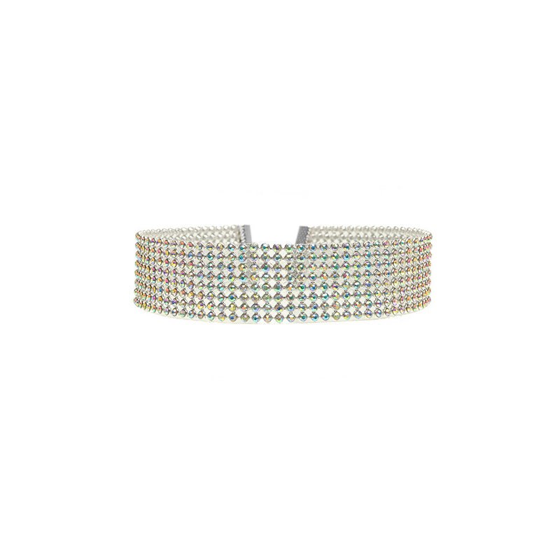 Full Crystal Rhinestone Choker Necklace – Glamorous Wedding Jewelry for Women
