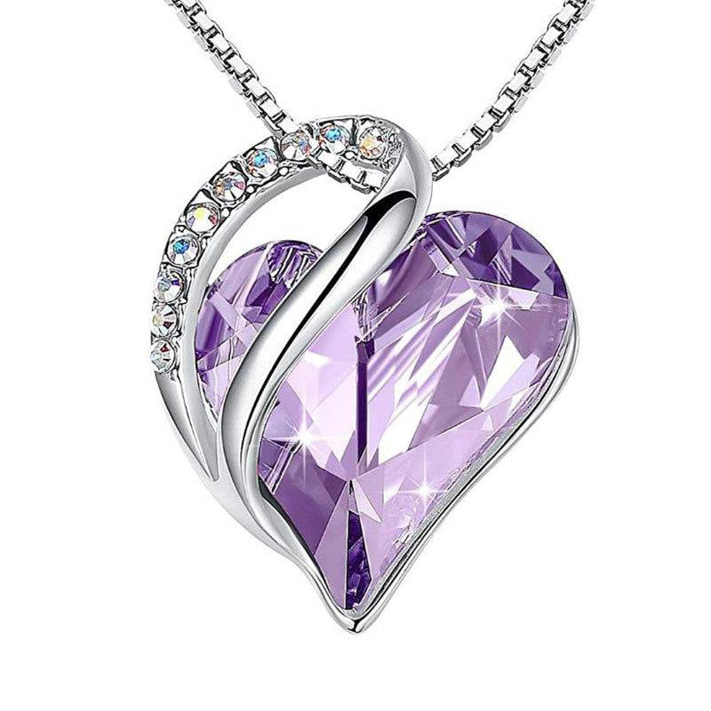 925 Silver Heart Shaped Geometric Necklace – Women’s Clavicle Chain Valentine’s & Mother’s Day Gift