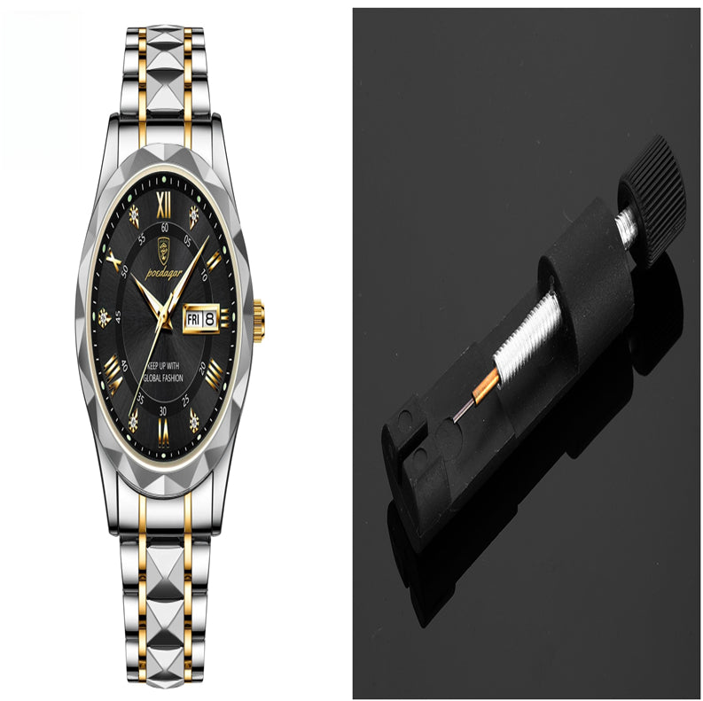 Men's Waterproof Double Calendar Luminous Quartz Watch – Multifunctional Wristwatch
