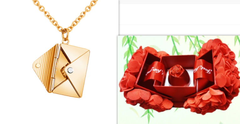 Envelope Letter Pendant Necklace – Romantic Love Gift for Women & Girlfriends