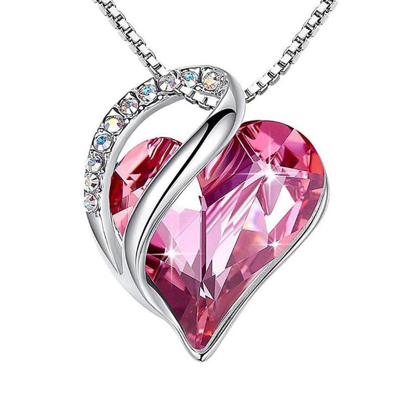 925 Silver Heart Shaped Geometric Necklace – Women’s Clavicle Chain Valentine’s & Mother’s Day Gift