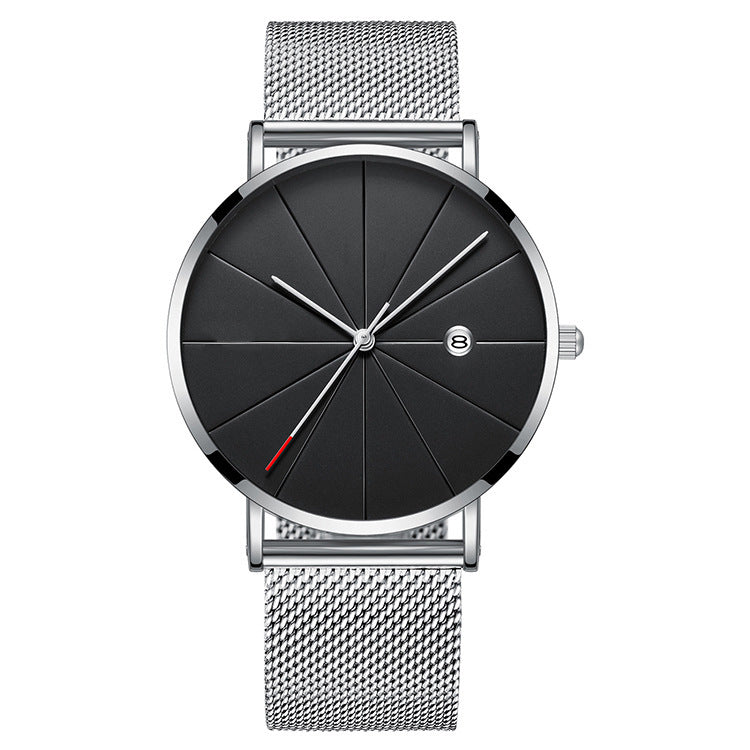Simple Calendar Creative Waterproof Quartz Watch – Men's Everyday Wristwatch
