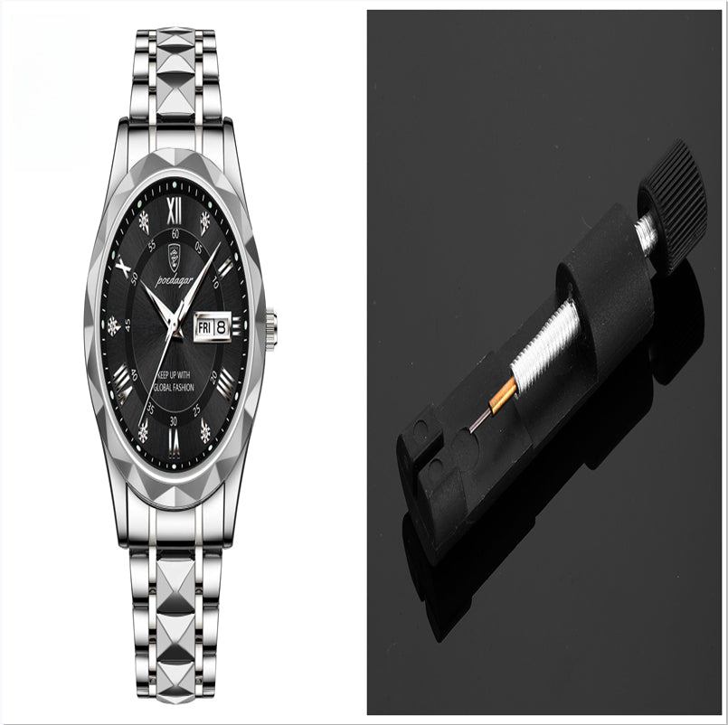 Men's Waterproof Double Calendar Luminous Quartz Watch – Multifunctional Wristwatch