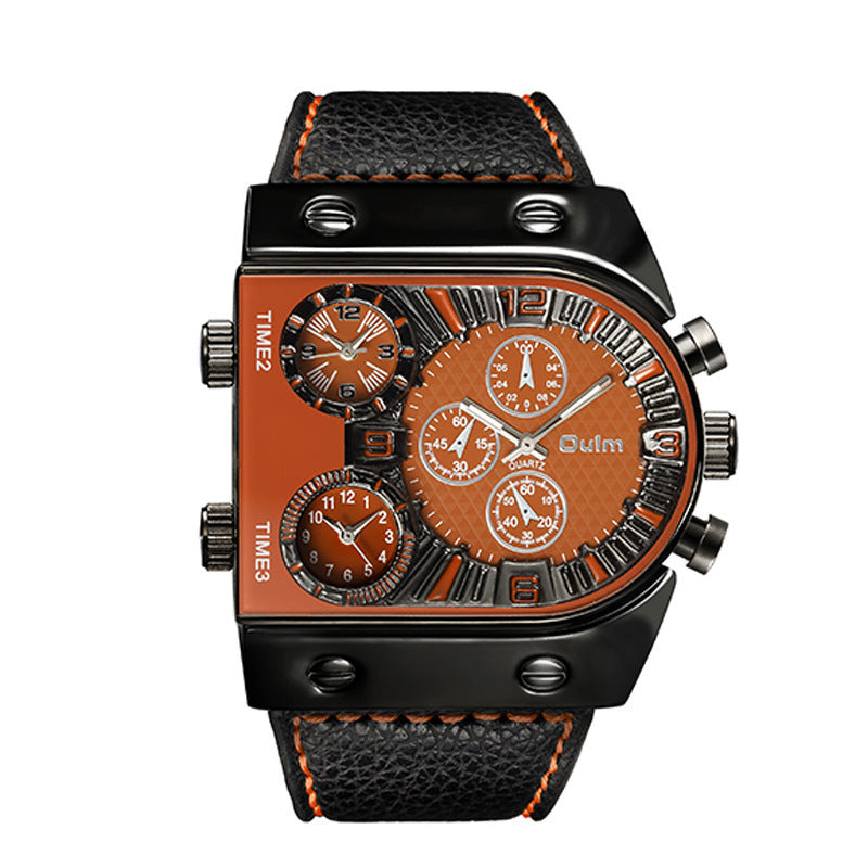 Men's Double Display Quartz Wristwatch – Analog & Digital Dual Display Watch