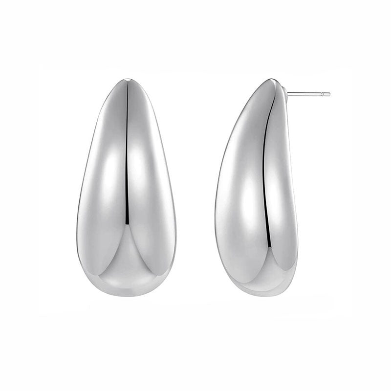 Metal Water Drop Earrings – Niche Luxury Elegant Dangle Earrings for Women