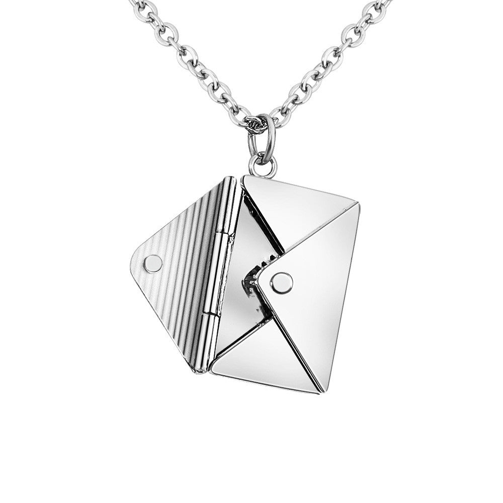 Envelope Letter Pendant Necklace – Romantic Love Gift for Women & Girlfriends