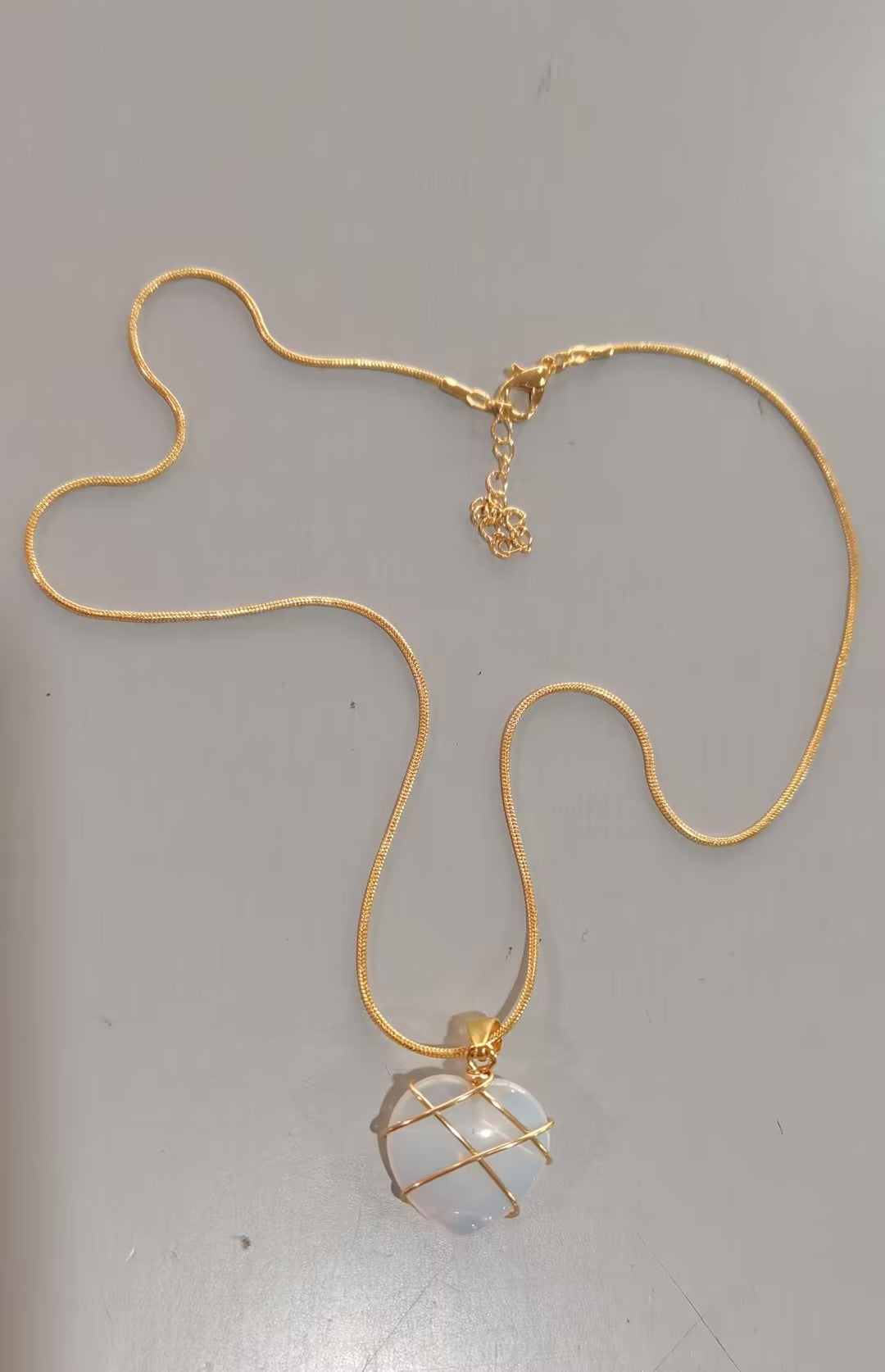 Moonstone Princess Love Necklace – Novelty Cartoon Jewelry for Girls