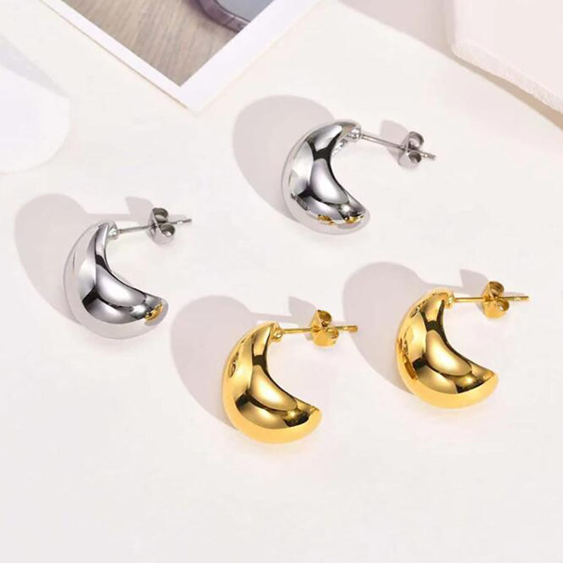 Metal Water Drop Earrings – Niche Luxury Elegant Dangle Earrings for Women
