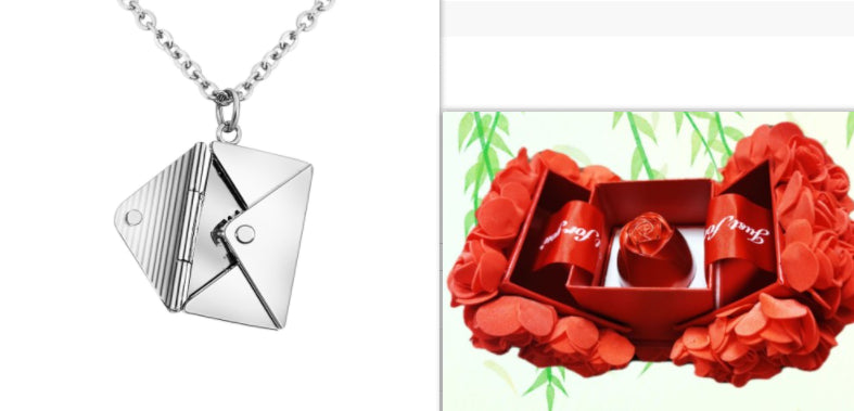 Envelope Letter Pendant Necklace – Romantic Love Gift for Women & Girlfriends