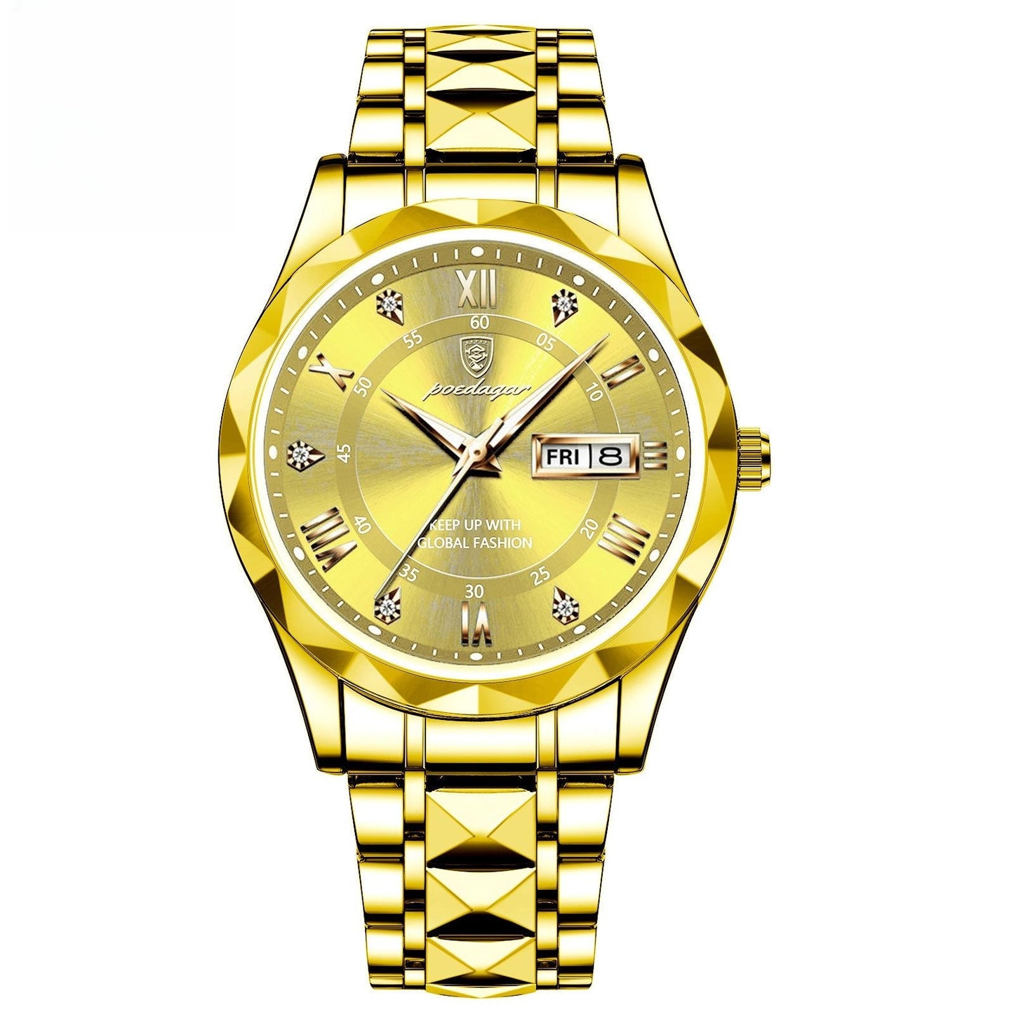 Men's Waterproof Double Calendar Luminous Quartz Watch – Multifunctional Wristwatch