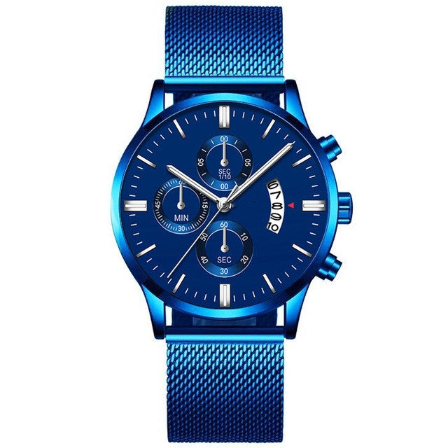 Fashion Luxury Luminous Mechanical Watch – Waterproof Steel Band Wristwatch