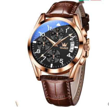 OLEVS Luxury Men's Quartz Watch – Waterproof Luminous Wristwatch