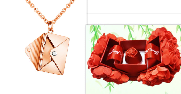 Envelope Letter Pendant Necklace – Romantic Love Gift for Women & Girlfriends