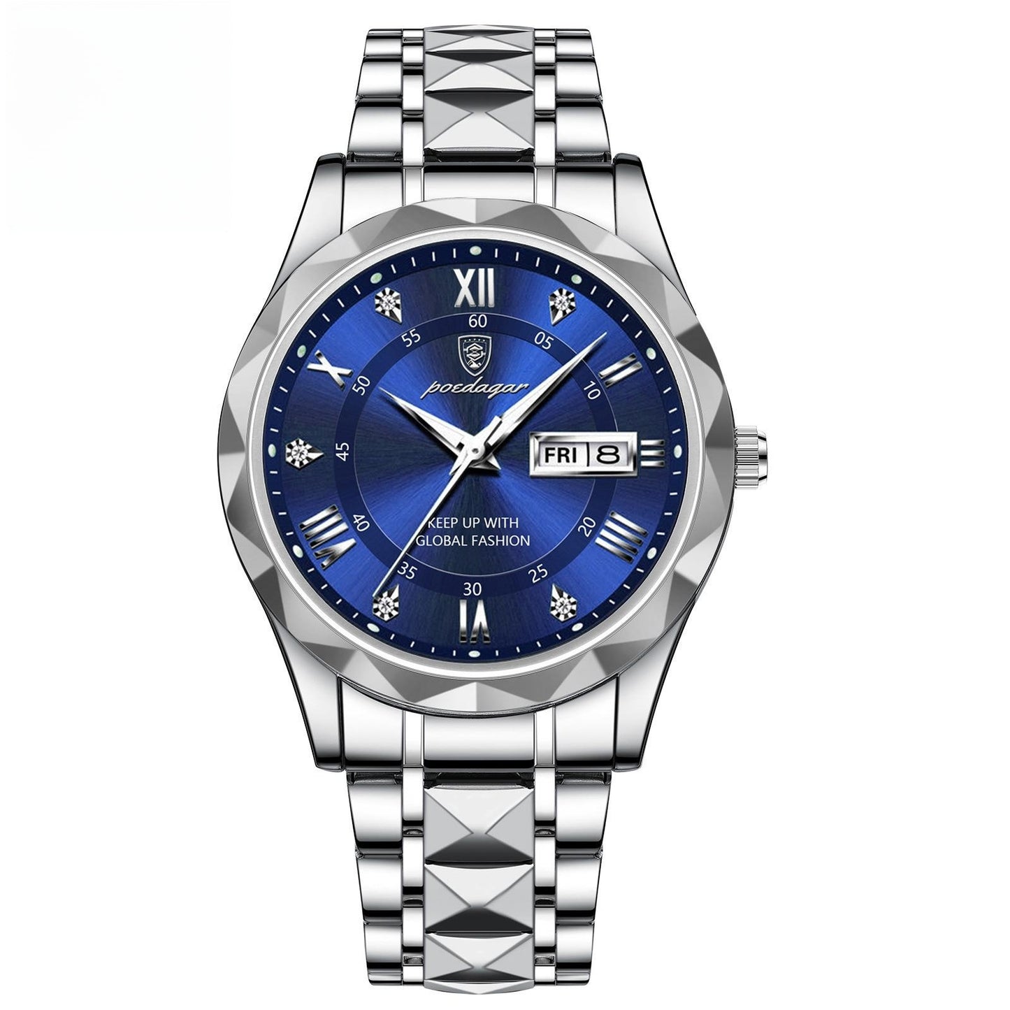 Men's Waterproof Double Calendar Luminous Quartz Watch – Multifunctional Wristwatch