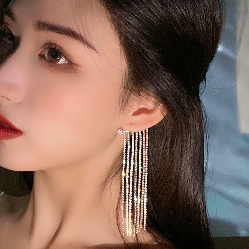 Fashionable Simple Long Tassel Earrings – Elegant Dangle Drop Earrings for Women