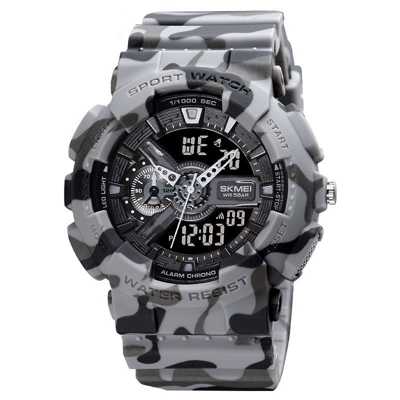 Classic Black Gold Sports Electronic Watch – Double Display Watch for Teenagers Boys & Girls